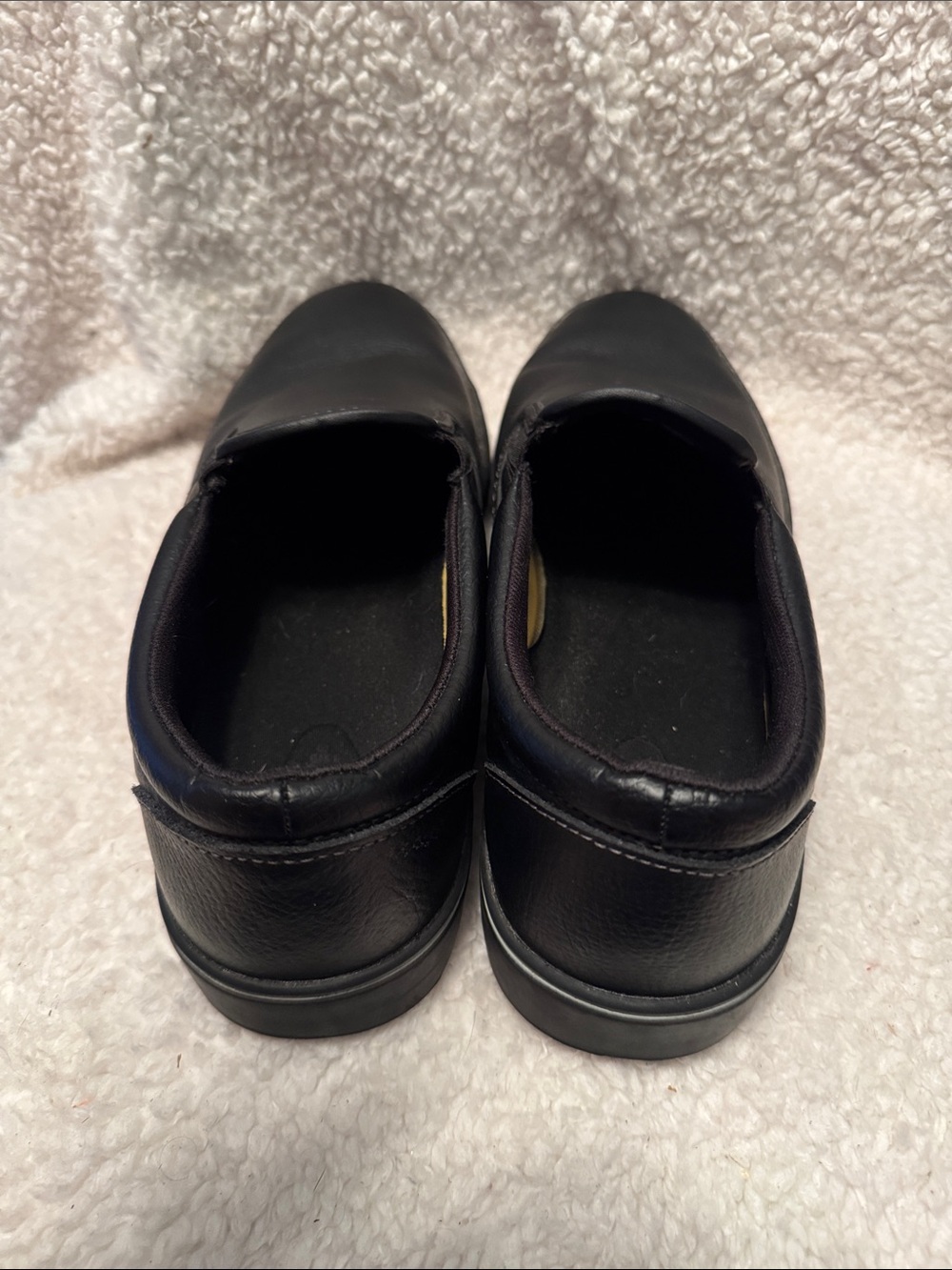 Tredsafe Unisex Ric Slip Resistant Men's Black Slip-On Leather Shoes size 11 - Picture 3 of 10
